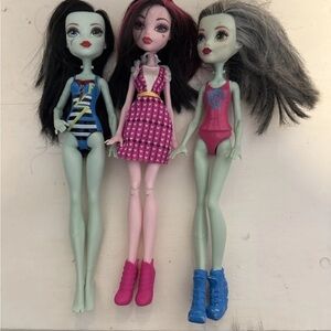 Monster High Dolls lot of 3 Frankie Stein s1